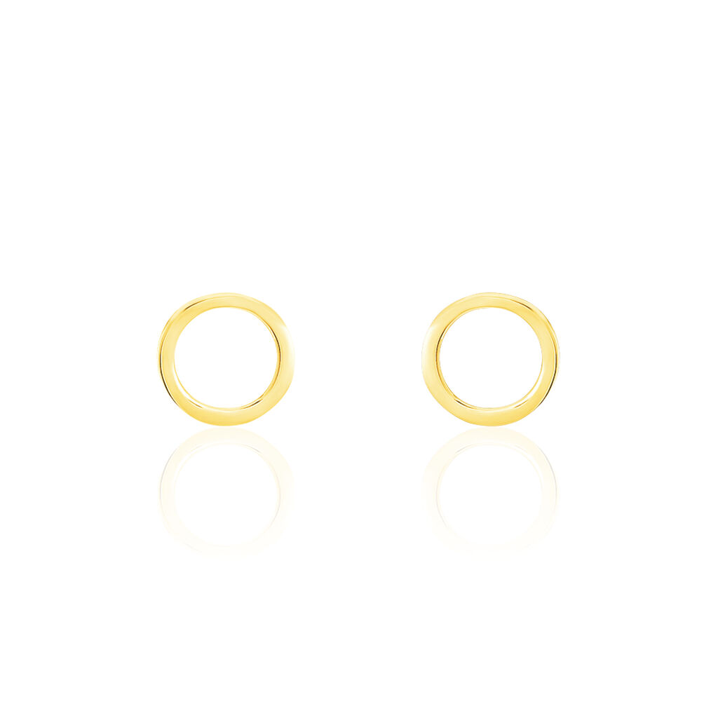 Boucles D'oreilles Puces Berangere Cercle Or Jaune - Clous d'oreilles Femme | Histoire d’Or