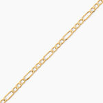 Bracelet Or Jaune Maille Altern&eacute;e 1/3 - Bracelets cha&icirc;ne Femme | Histoire d&rsquo;Or