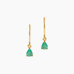 Boucles D'Oreillesucles D'Oreilles D&eacute;pareill&eacute;es Pluie D'Eclat Or Jaune Emeraude - Boucles d'oreilles Femme | Histoire d&rsquo;Or