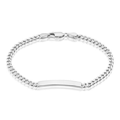 Bracelet Identit&eacute; Argent Blanc Casper - Gourmettes Homme | Histoire d&rsquo;Or