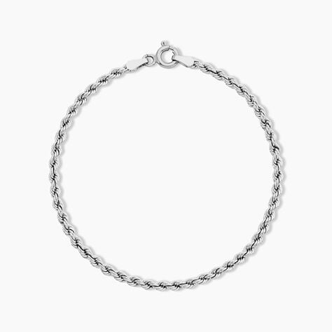 Bracelet Cordelia Maille Corde Or Blanc - Bracelets cha&icirc;ne Femme | Histoire d&rsquo;Or