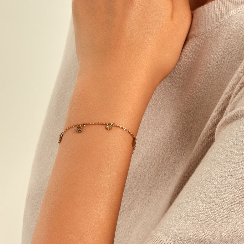Bracelet Hano&iuml; Acier Jaune - Bijoux sans pierre Femme | Histoire d&rsquo;Or