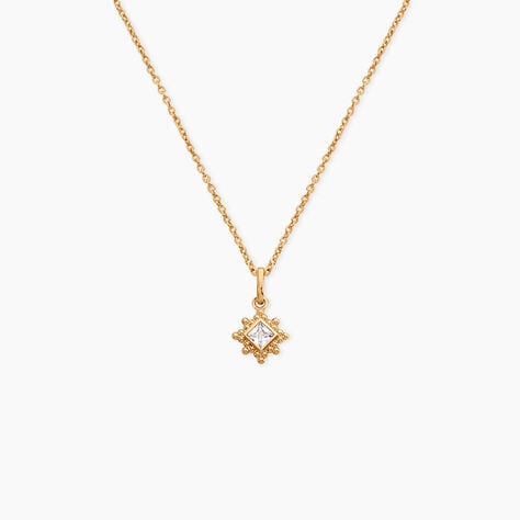 Collier Bobbie Plaqu&eacute; Or Jaune Oxyde De Zirconium - Colliers Femme | Histoire d&rsquo;Or