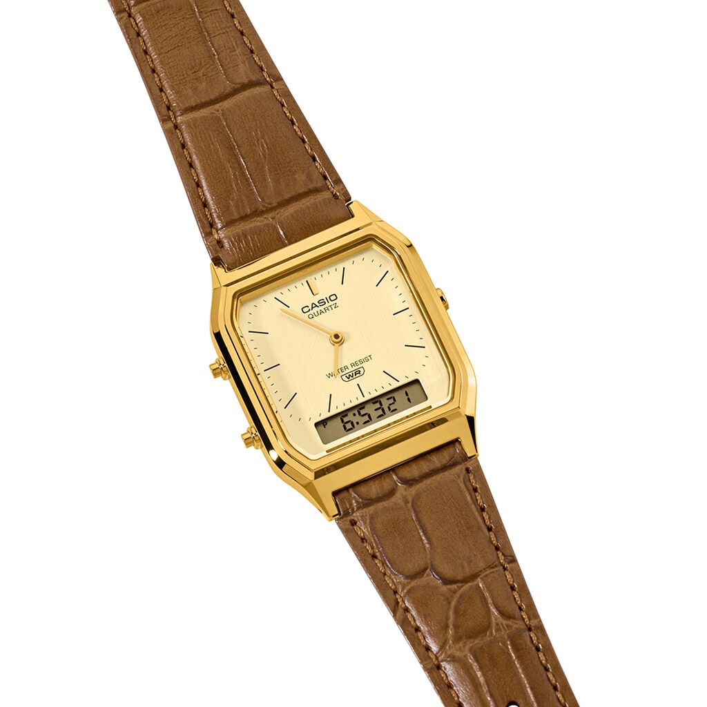 Montre Casio Collection Aq230 Dor&eacute; - Id&eacute;es cadeaux Unisex | Histoire d&rsquo;Or
