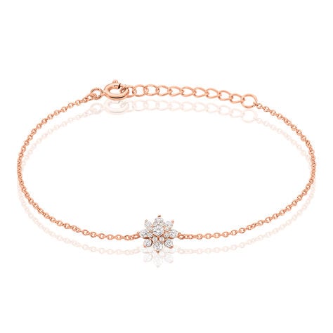 Bracelet Lorraine Argent Rose Oxyde De Zirconium - Bracelets Femme | Histoire d’Or