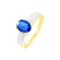Bague Crista Or Jaune Saphir Et Diamant