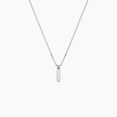 Collier Messenger Argent Blanc - Colliers fantaisie Homme | Histoire d&rsquo;Or