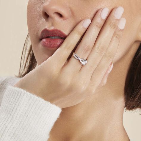 Bague Karin Argent Blanc Oxyde De Zirconium - Bagues solitaires Femme | Histoire d’Or