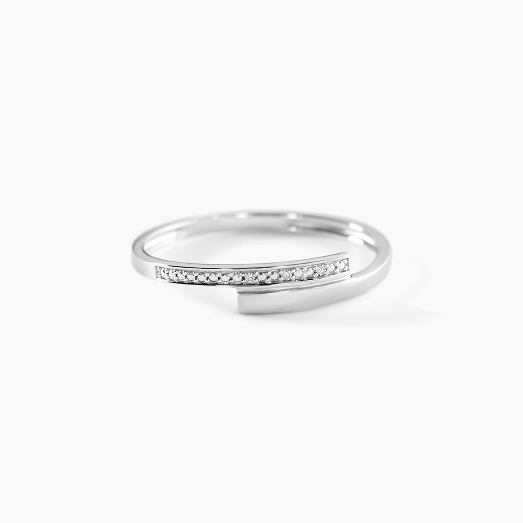 Bague Abigaelle Or Blanc Diamant - Bagues avec pierre Femme | Histoire d&rsquo;Or