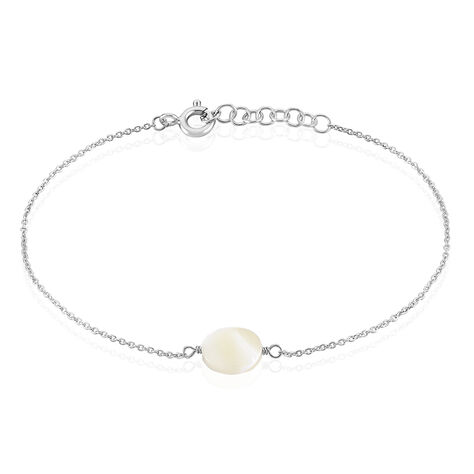 Bracelet Sirene Argent Blanc Nacre - Bracelets fantaisie Femme | Histoire d’Or