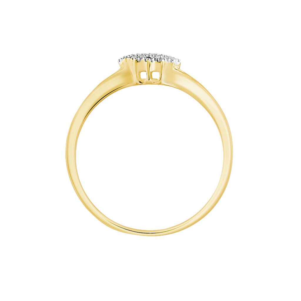Bague Or Jaune Aspasia Diamants - Bagues avec pierre Femme | Histoire d’Or