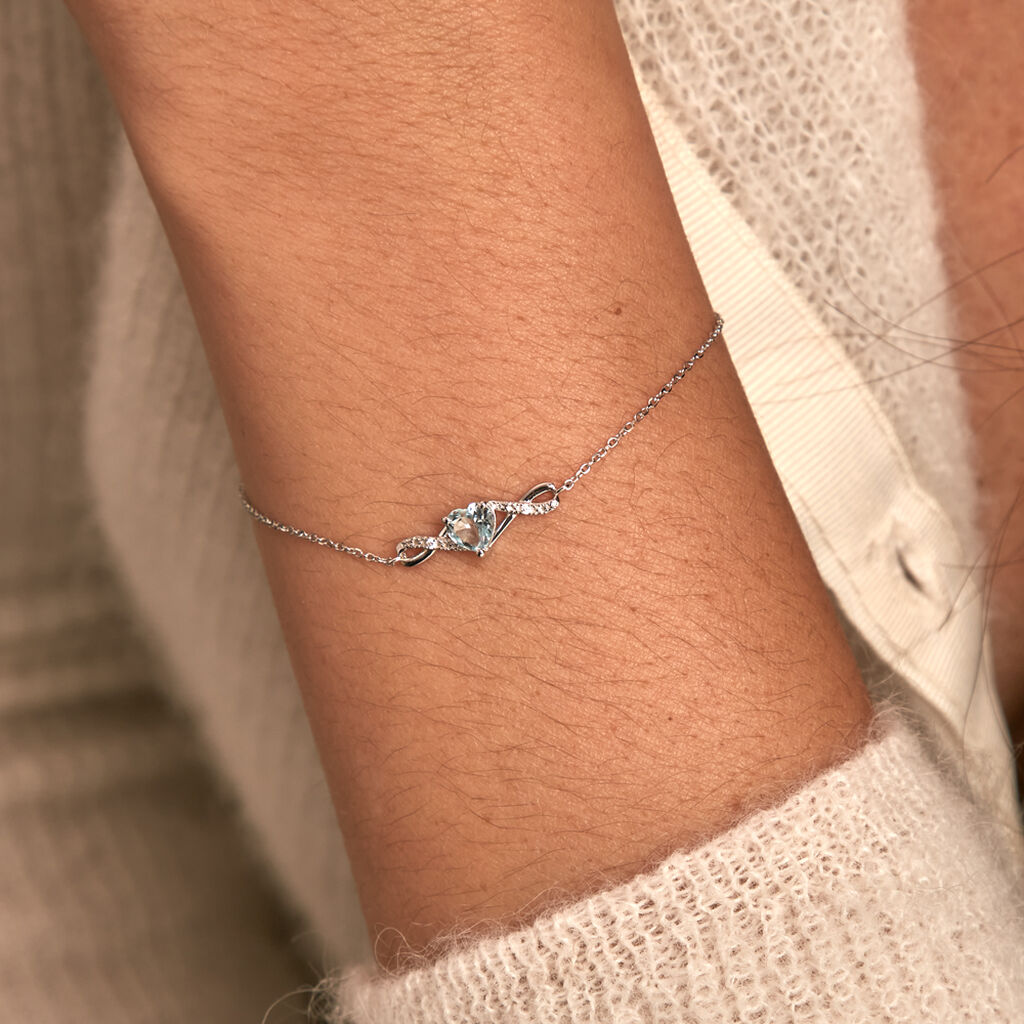 Bracelet Clothilde Or Blanc Topaze Oxyde De Zirconium - Bracelets Femme | Histoire d’Or