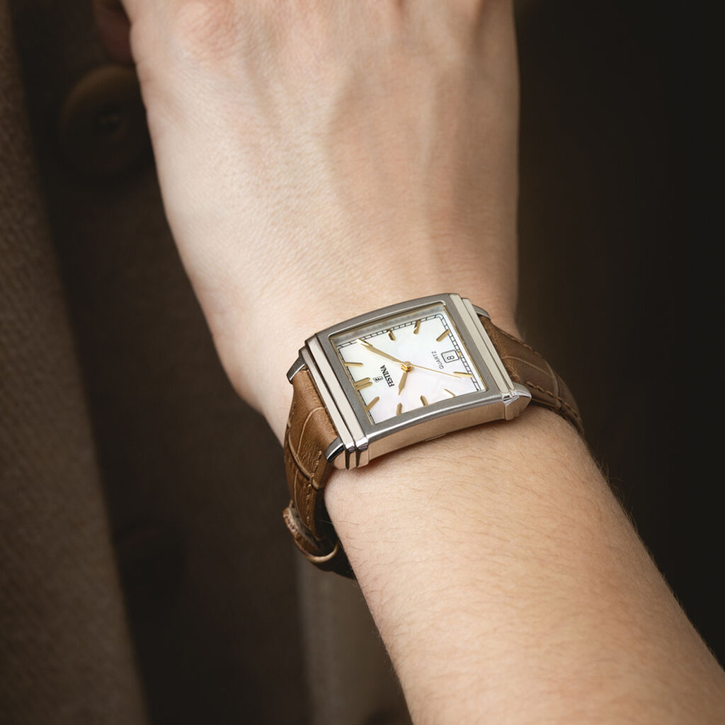 Montre Festina On The Square Nacre Blanche - Montres Femme | Histoire d’Or