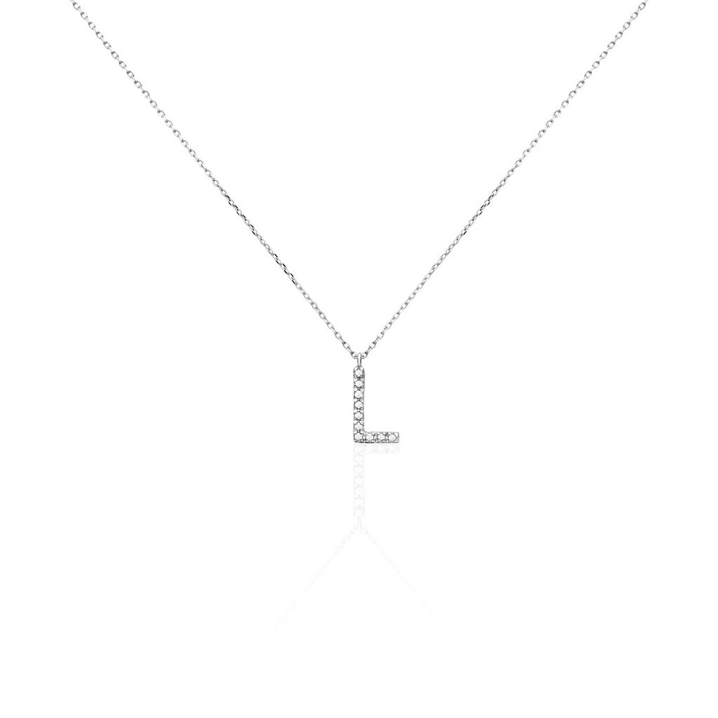 Collier Oran Or Blanc Diamant