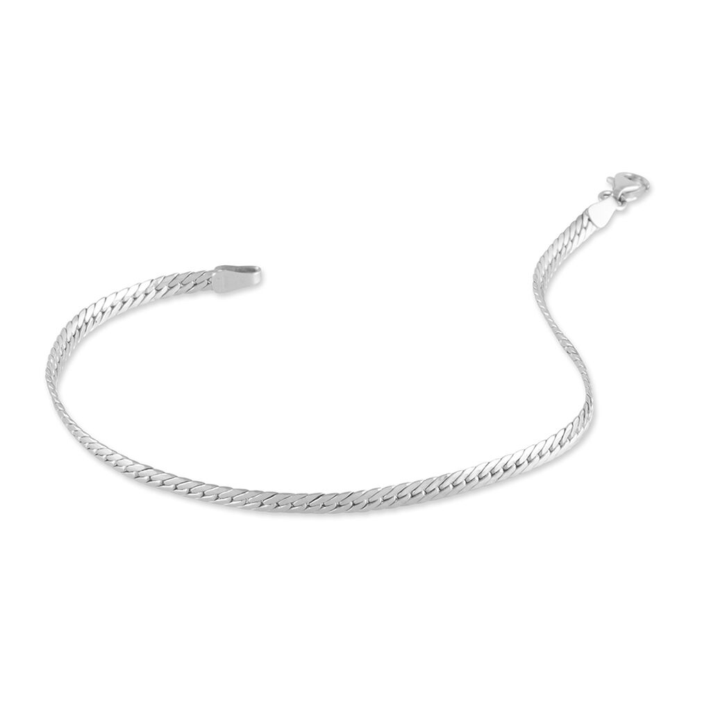 Bracelet Izel Maille Anglaise Or Blanc - Bracelets chaîne Femme | Histoire d’Or