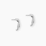Cr&eacute;oles Llona Argent Blanc Oxyde De Zirconium - Boucles d'oreilles cr&eacute;oles Femme | Histoire d&rsquo;Or