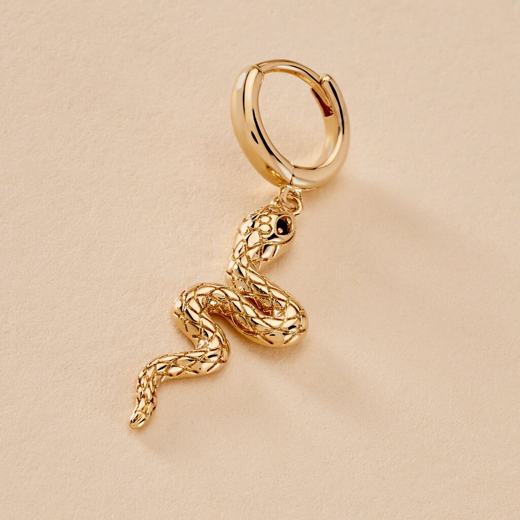 Créole Unitaire Yasha Plaqué Or Jaune Spinelle Synthétique - Boucles d'oreilles créoles Femme | Histoire d’Or
