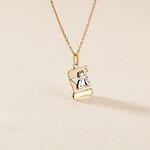 Pendentif Ange Parchemin Or Bicolore - Cadeaux de naissance Enfant | Histoire d&rsquo;Or