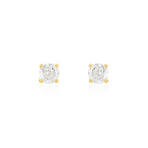 Boucles D'oreilles Puces Or Jaune Aphrodite Diamants - Clous d'oreilles Femme | Histoire d’Or