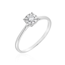 Bague Or Blanc Nori Oxyde De Zirconium - Bagues solitaires Femme | Histoire d’Or