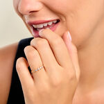 Bague Sunday Argent Dor&eacute; A L'Or 750/1000 Oxyde De Zirconium - Bagues solitaires Femme | Histoire d&rsquo;Or