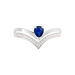 Bague Pasqualina Or Blanc Saphir Et Diamant - Bagues solitaires Femme | Histoire d’Or