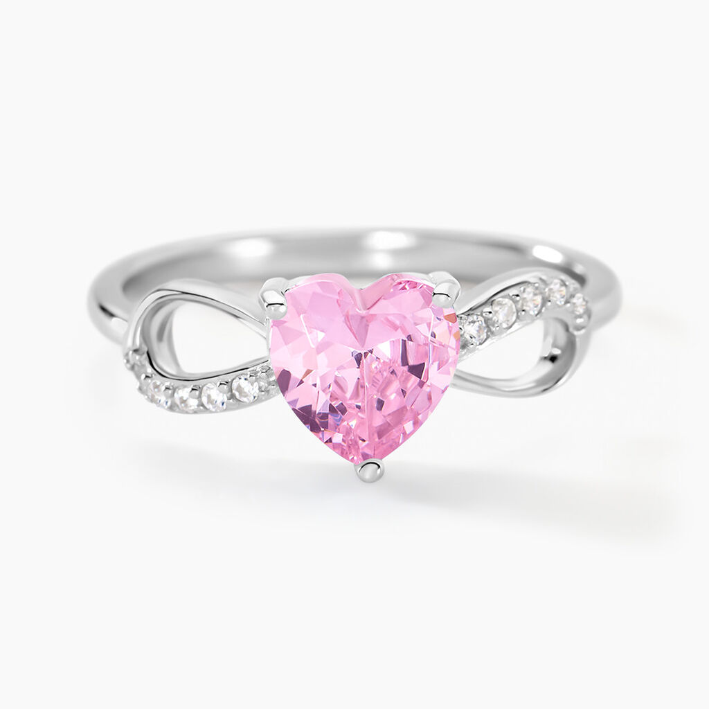 Bague Argent Blanc Atieno Oxyde De Zirconium - Bagues solitaires Femme | Histoire d’Or