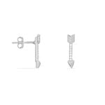 Boucles D'oreilles Puces Harrow Argent Blanc Oxyde De Zirconium - Boucles d'oreilles fantaisie Femme | Histoire d&rsquo;Or