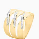 Bague Catharine 3 Rangs Or Jaune Diamant - Bagues avec pierre Femme | Histoire d&rsquo;Or