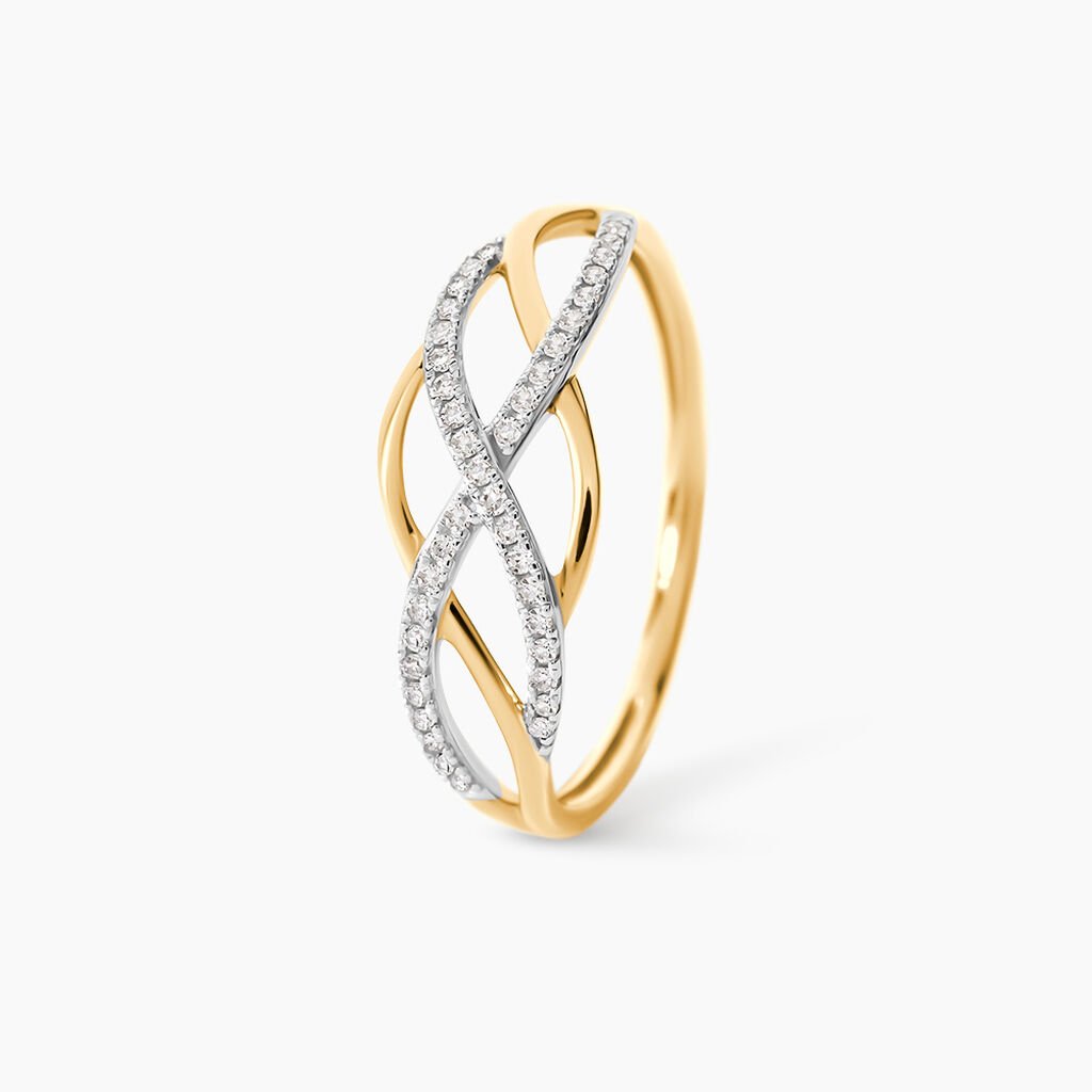 Bague Amara Or Jaune Diamant - Bagues avec pierre Femme | Histoire d&rsquo;Or