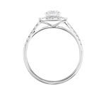 Bague Mentoura Or Blanc Diamant Synth&eacute;tique - Bagues solitaires Femme | Histoire d&rsquo;Or