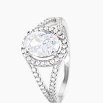 Bague Melyssa Argent Blanc Oxyde De Zirconium - Bagues solitaires Femme | Histoire d&rsquo;Or