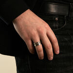 Bague Line Acier Blanc - Bagues fantaisie Homme | Histoire d&rsquo;Or