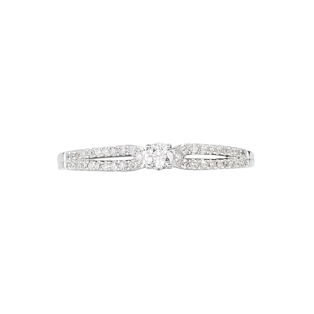 Bague Solitaire Katalina Or Blanc Diamant - Bagues solitaires Femme | Histoire d’Or