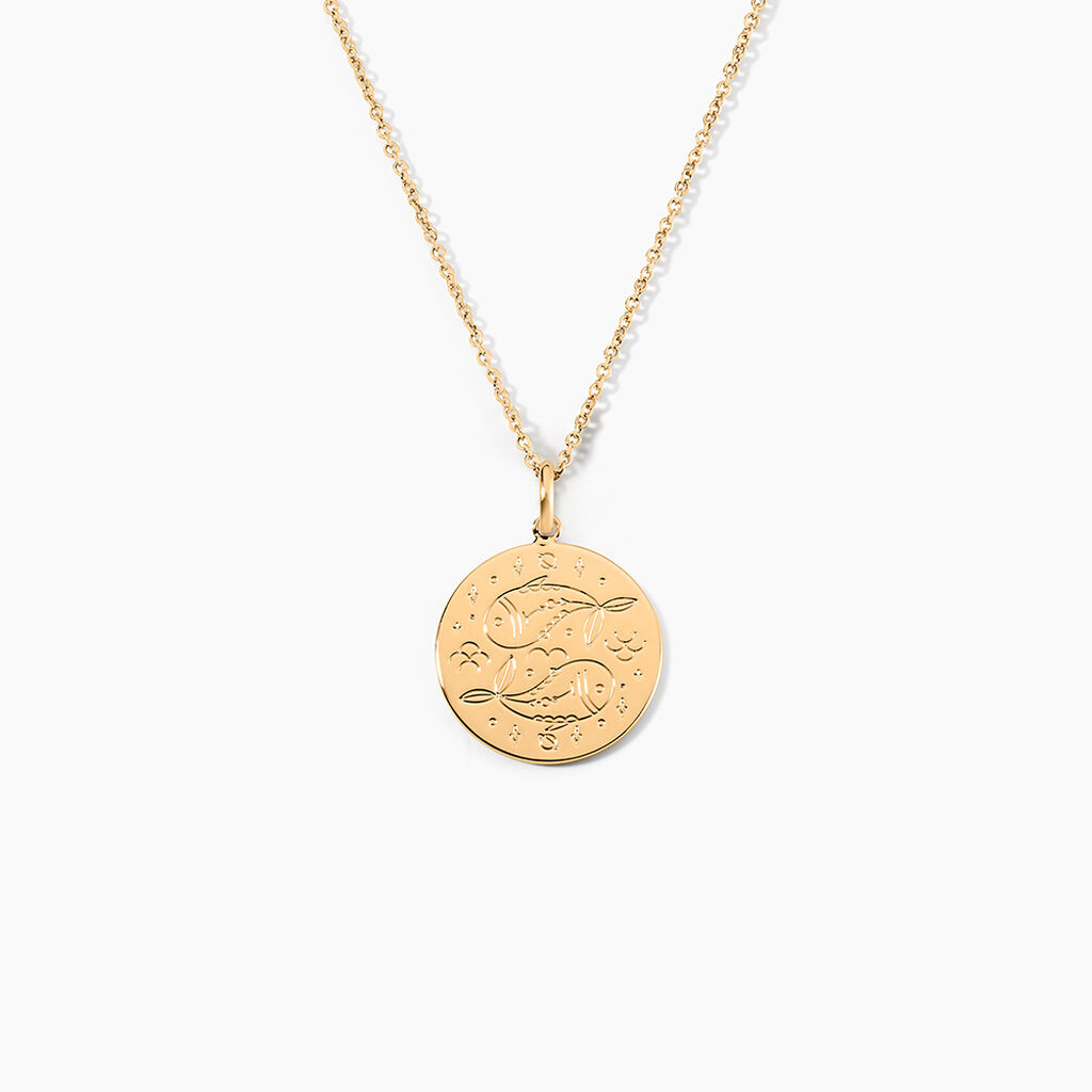 Collier Astro Plaqu&eacute; Or - Bijoux sans pierre Femme | Histoire d&rsquo;Or