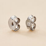 Fermoir Papillon Boucle D'oreille Or Blanc - Collection classique Famille | Histoire d&rsquo;Or