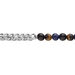 Bracelet Acier Blanc Calum œil De Tigre Onyx Agathe - Bracelets Lithothérapie Homme | Histoire d’Or