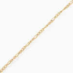 Bracelet Cameo Maille Alternee 1/3 Or Jaune - Bracelets cha&icirc;ne Femme | Histoire d&rsquo;Or