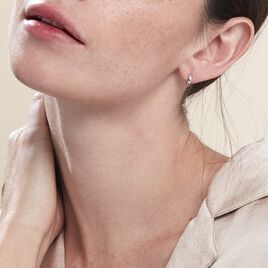 Créoles Argent Blanc Cokkie - Boucles d'oreilles créoles Femme | Histoire d’Or