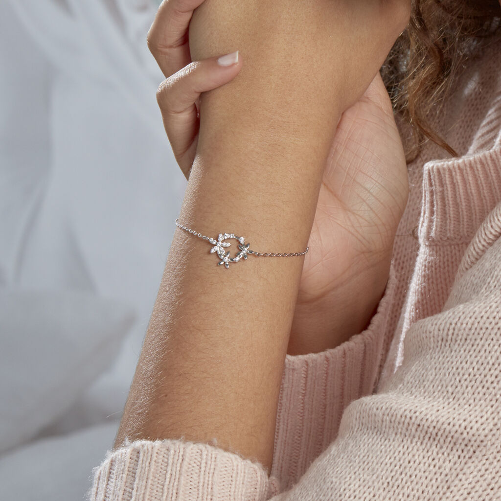 Bracelet Elinia Argent Blanc Oxyde De Zirconium - Bracelets Femme | Histoire d’Or