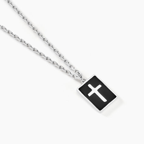 Collier Romaji Argent Blanc - Colliers fantaisie Homme | Histoire d&rsquo;Or