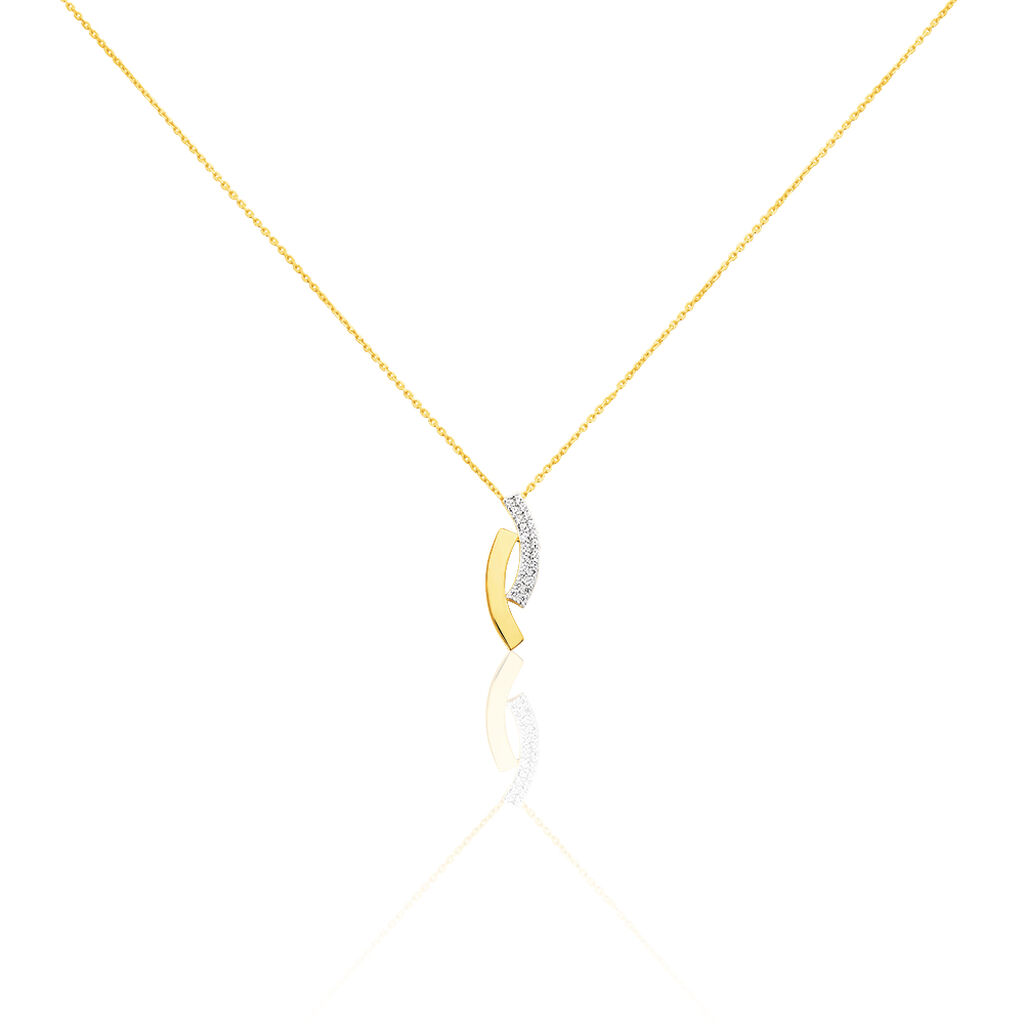 Collier Vero Or Jaune Oxyde De Zirconium