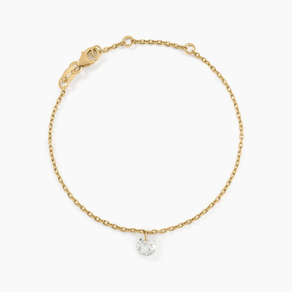 Bracelet Delma Plaqué Or Jaune Oxyde De Zirconium - Bracelets Femme | Histoire d’Or