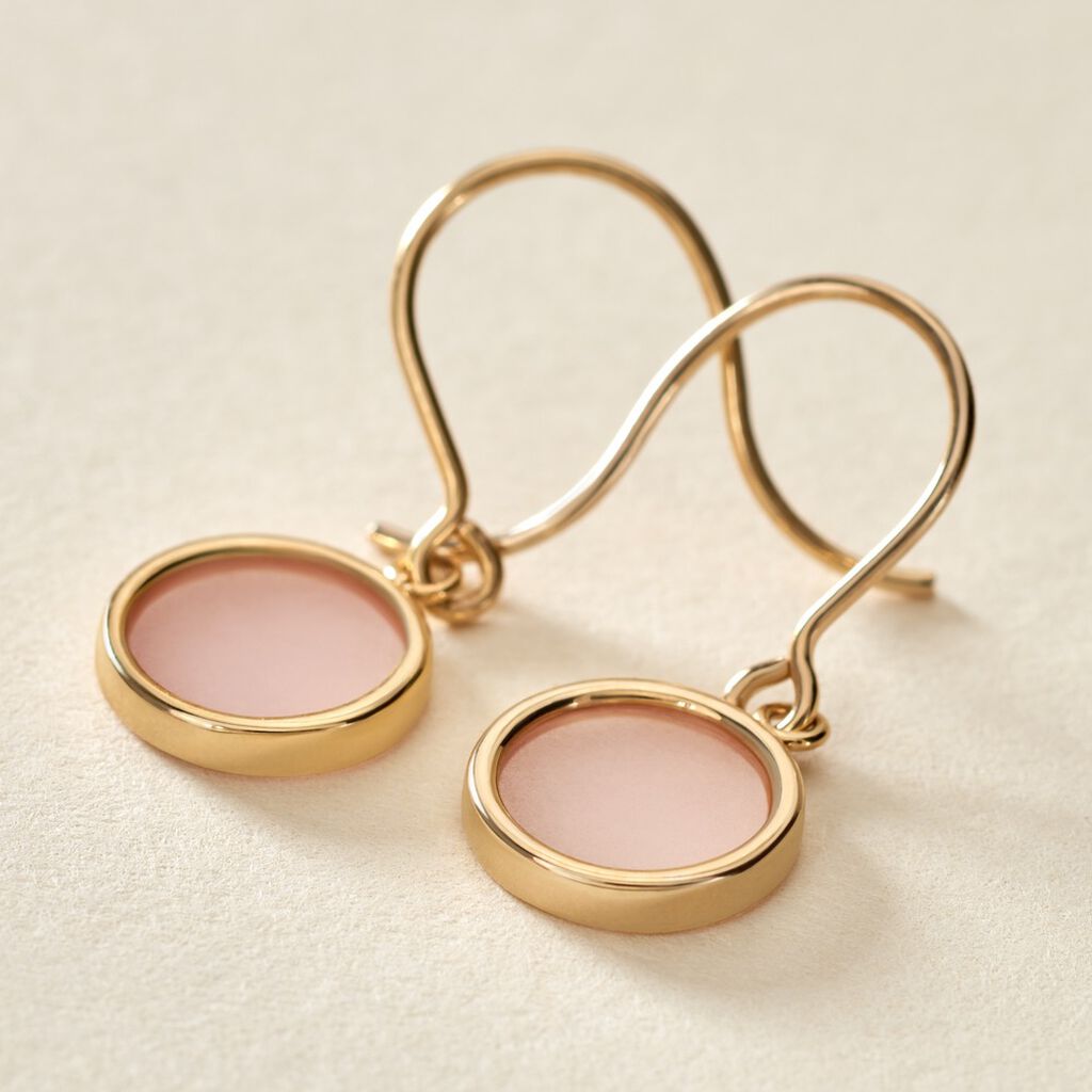 Boucles D'oreilles Pendantes Florica Or Jaune Calcédoine - Boucles d'oreilles pendantes Femme | Histoire d’Or
