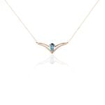 Collier Or Rose Gaelle Topaze Oxydes De Zirconium - Colliers Femme | Histoire d&rsquo;Or