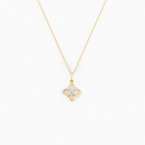 Collier Eclosion Precieuse Or Jaune Oxyde De Zirconium - Colliers Femme | Histoire d’Or