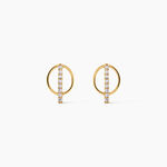 Boucles D'Oreilles Puces Coletta Argent Dor&eacute; A L'Or 750/1000 Oxyde De Zirconium - Boucles d'oreilles fantaisie Enfant | Histoire d&rsquo;Or