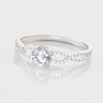 Solitaire Or Blanc Sevastiane Oxyde De Zirconium - Bagues solitaires Femme | Histoire d&rsquo;Or