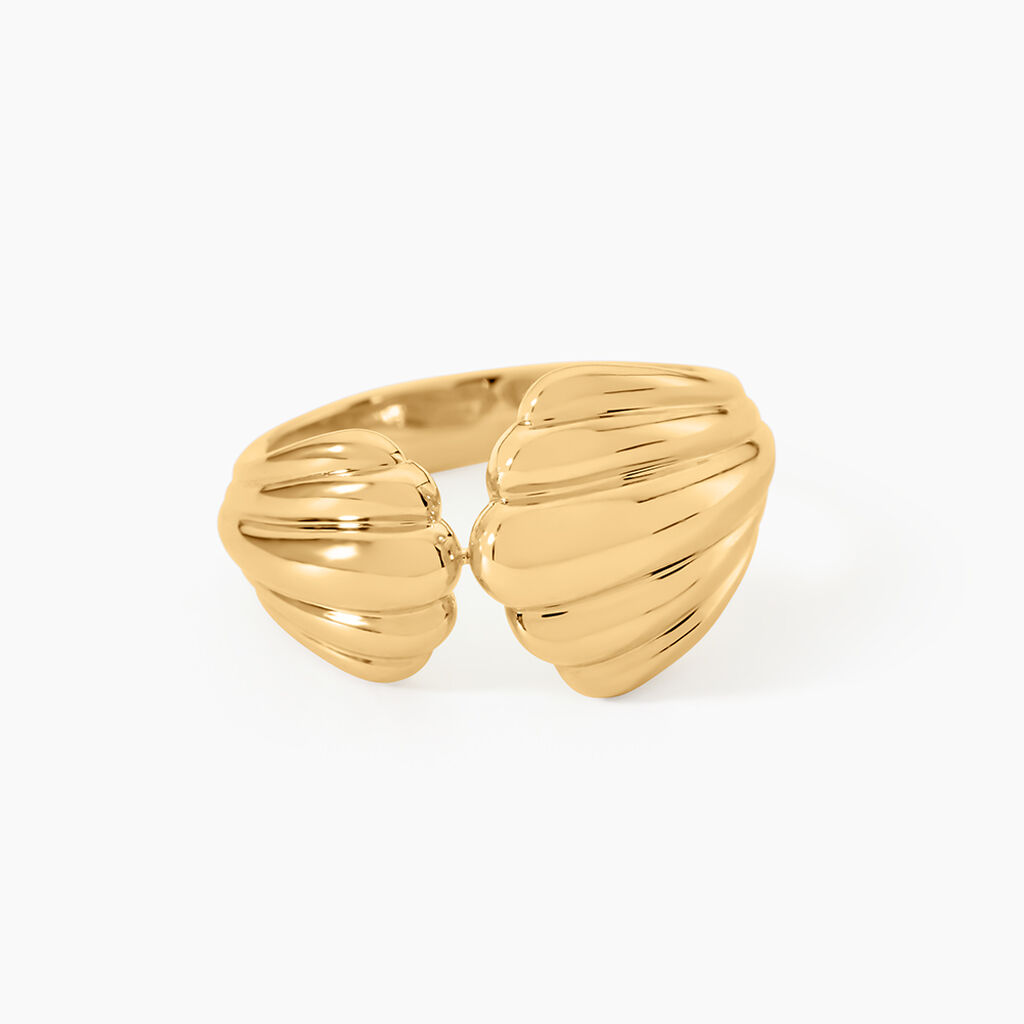Bague Vaclav Argent Dor&eacute; A L'Or 750/1000 - Bijoux sans pierre Femme | Histoire d&rsquo;Or