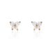 Boucles D'oreilles Puces Or Rose Oxydes De Zirconium - Clous d'oreilles Femme | Histoire d’Or